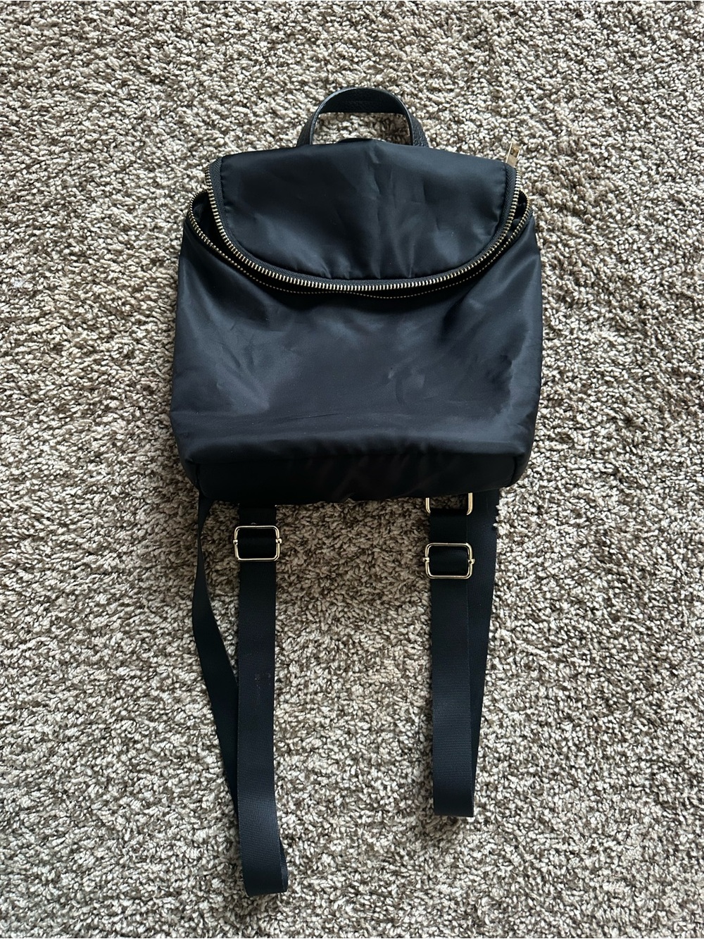 A New Day Mini Backpack - Black with Gold